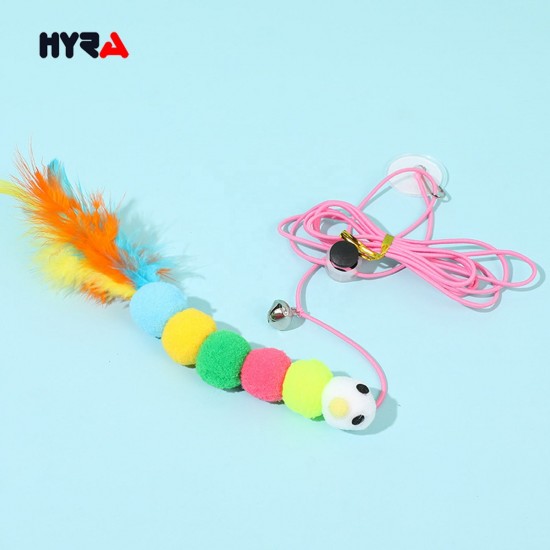 Hyra Pet Cat Caterpillar Toy Cat Toys Teaser and Exerciser for Cat and Kitten Hanging from Door, Windows and cage