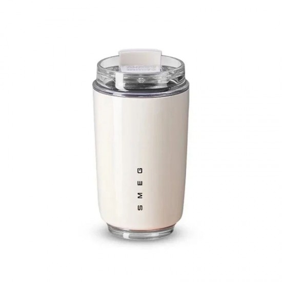 SMEG 240ML Steel Vacuum Travel Cup Milk White Beverage Cup Leak Proof Coffee Thermos Portable for Daily Use