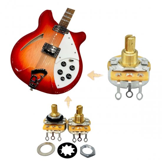 Electric Guitar Parts Audio Pots Volume Tone Adjustable Potentiometer Guitar Pots 500K Guitar Potentiometers