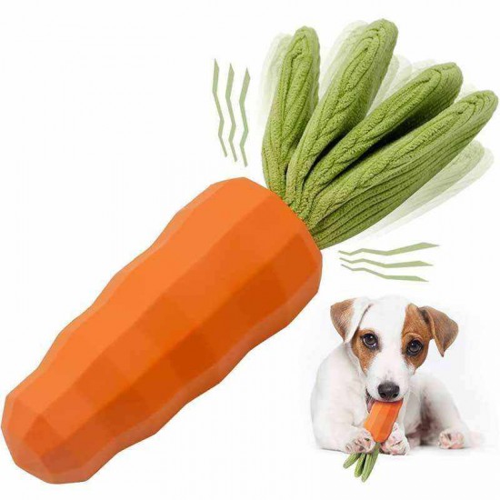 Hot Sale Durable Carrot Pet Chew Toys Funny Squeaky Teeth Cleaning Cat Dog Chew Toys