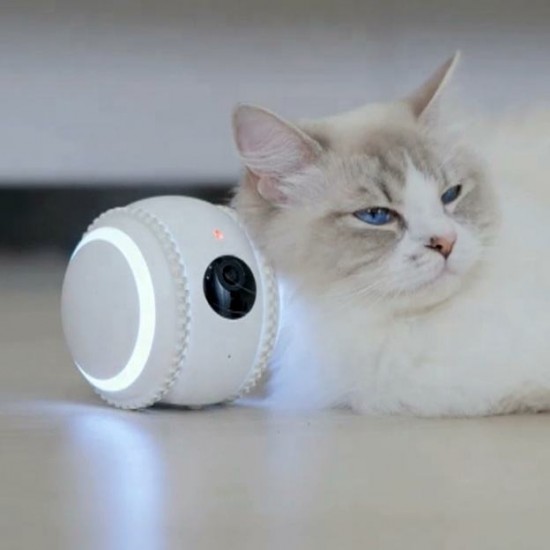 Intelligent Companion Robot Full HD 1080P Webcam Funny Interactive Toy for Dogs and Cats Smart Pet Toys Made of Rubber