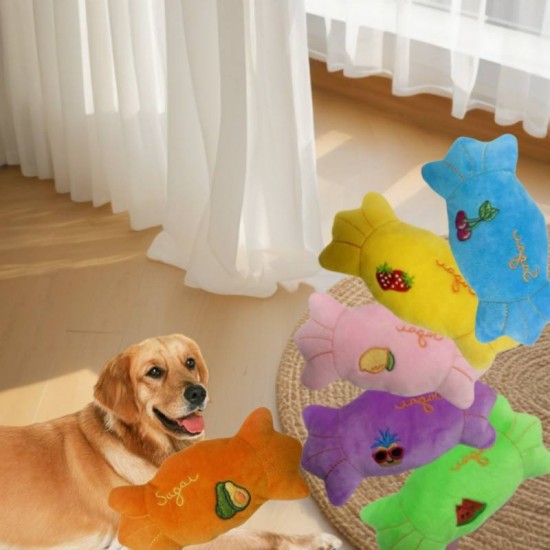 Pet Dog Toys Dog Self Pleasingly Relieves Boredom Bite Resistant Candy Plush Voice Making Toy For Pets