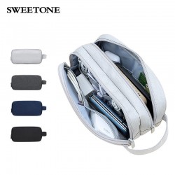 Double-deck Accessories Bag Organizer Electronics Travel Gadget Carrying Case Charger Usb Cable Sd Earphone Mouse Bag