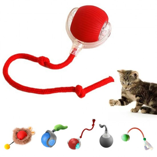 2025 Hot Sale Smart Cat Balls Electric Mascotas Interactive Speedy Tail Cat Toy Ball Pet Interactive & Movement Toys