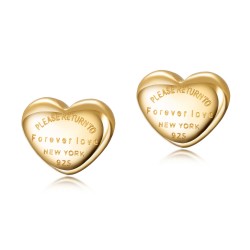 Cute stainless steel Tiny Heart Stud Earrings