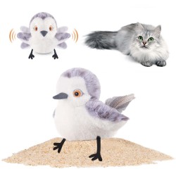 Cat Toys Flapping Bird Lifelike Birds Chirp Rechargeable Touch Activated Interactive Cat Toy