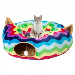 High Quality Household two in one Pet Accessories Foldable pet cat bed Entertainment toy