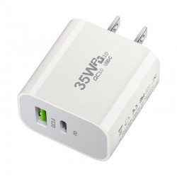 EU US AU UK 35W PD Output Fireproof Intelligent Protection Power Adapter Lot Type C Quick Charger Usb C Wall Fast Charger