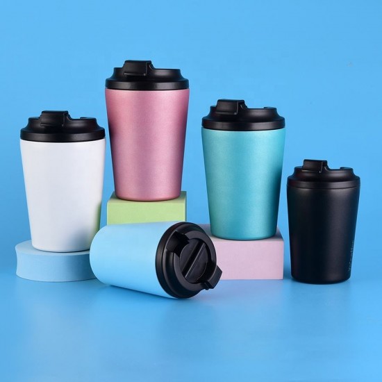 Trending 2024 260/380ml Portable Thermal Insulated Reusable Coffee Travel Tumbler Water Bottle Mug For Gifts Vacuum Tumbler