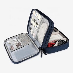 New style waterproof 300D polyester electronic accessories organizer USB charging cable storage bag