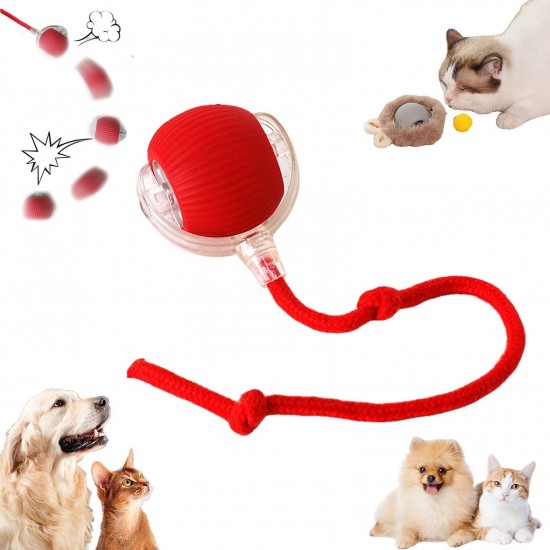 ZMaker New Design 360° Smart Automatic Interactive Dog Smart Ball Toy Interactive Cat Toys Rolling Ball With USB Charger