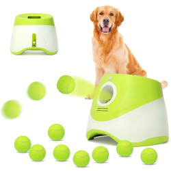 3-in-1 Automatic Serve Dog Ball Throwing Machine Tennis Ball Pinball Walking Dog Launcher Pet Interactive Movement Toys