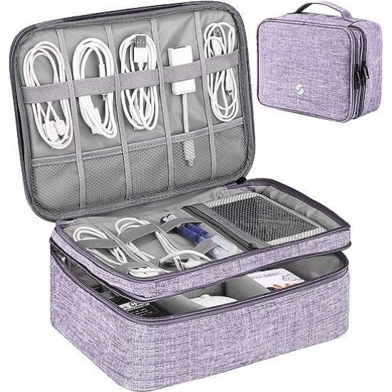 Free Sample Digital storage on-the-go with large capacity portable electronic organizer Waterproof Cable Organizer Bag