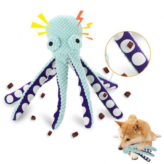 Hot-Selling Dog Octopus Plush Toy Sound Interaction Relieve Boredom Pet Companionship Anti-Demolition Home Octopus Dog Plush Toy