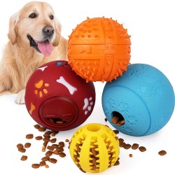 Funny Iq Game Pet Puzzle Interactive Food Slow Feeder Treat Dispenser Balls Chew Toy Dog Balls For Dog