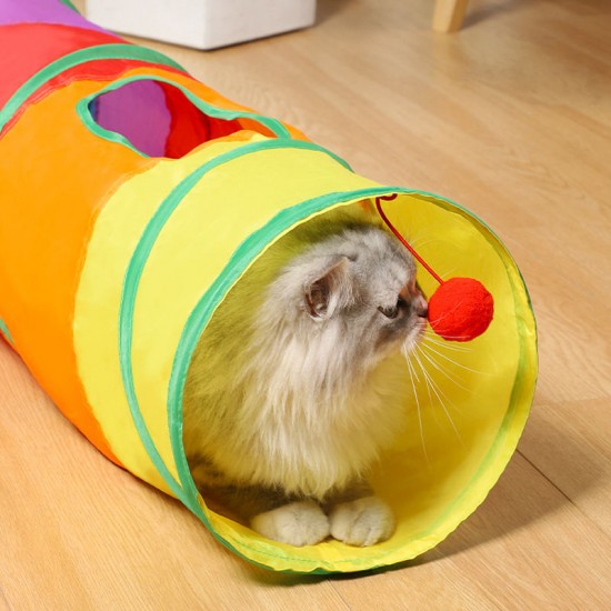 High Quality Multi-purpose Cats dogs Tunnel Rainbow Rolling Entertainment Tunnel toys