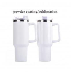 Sublimation Beer Cups 40oz Stainless Steel Vacuum Insulated Tumbler with handle Travel Mug