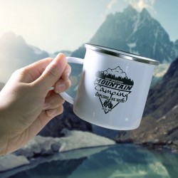 PYD Life 2022 Logo Printing Custom Sublimation Enamel Mug Steel Camping White Coffee Metal Enamel Cup