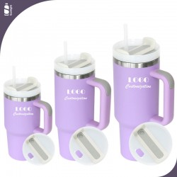 Upgrade 20oz 30oz 40oz Purple Tumblr Custom Logo Thermo Cup Insulated Vacuum Flask Stainless Steel Thermos Bottle Cup For Coffee