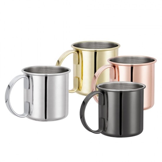 Wholesale EFINE Factory Customized Silver Copper Plated Beer Straight Mug Stainless Steel Water Cocktail Cup