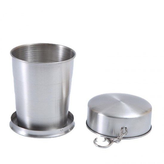 75ML 150ML 250ML Stainless steel folding cup retractable cup Collapsible blackjack cup Teacups Teaware folding glass