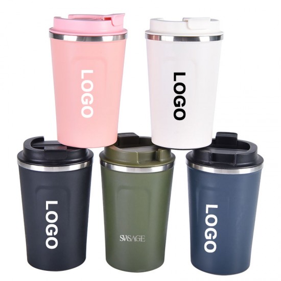 Customised Eco Friendly Modern 380Ml Adults Sport Stainless Steel Vacuum Water Bottle Flask Double Wall Coffee Mug With Lid