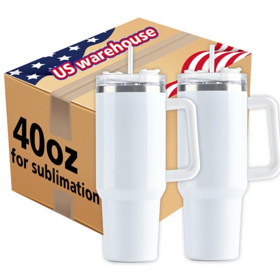 USA WAREHOUSE 40 oz Adventure stainless steel double wall vacuum metal cup travel coffee mug 40oz tumbler with handle