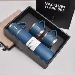 500ML Stainless Steel Vacuum Flask Gift Set Office Business Style Thermos Bottle Outdoor Hot Water Thermal Insulation Couple Cup