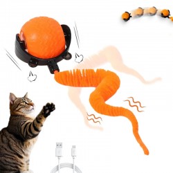 Automatic Rolling Electric Dog Balls Toy 360° Fast Rolling Smart Interactive Cat Ball Toys Speedy Tail 2.0 Motion Activated Toys