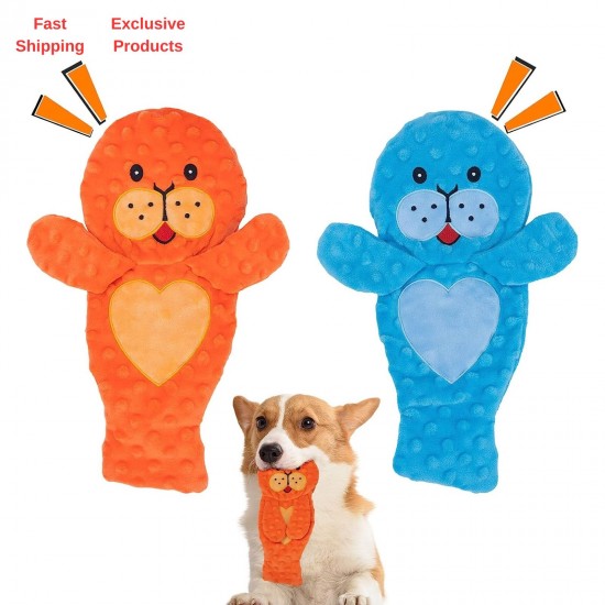 Yisipet wholesale manufacturer dog toy no stuffing manatee squeaky plush dog toy pet dog toy