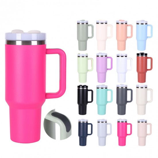 2.0 OEM Stainless Steel Copper Plating Travel Cup Adventure Thermal Insulated 40 Oz Thermal Mug 40oz Tumbler With Handle