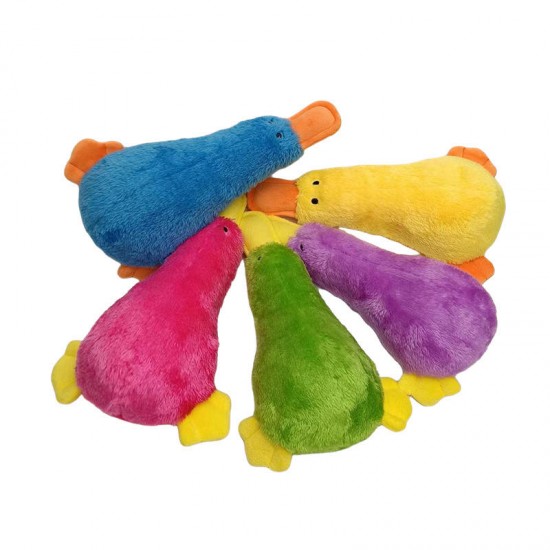 Pet Duck Shape Dog Plush Toy Grinding Teeth Cleaning Bite Resistant Chew Training Cat Squeaky Toy