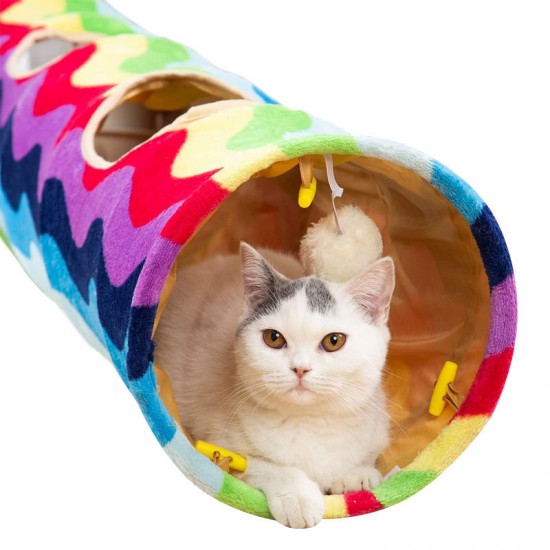 High Quality Plush Surface Small Pet Tunnel Nest Foldable Pet cat Entertainment toys