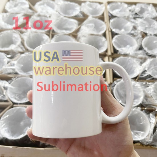 Sublimation Mug 11oz Blank Plain Custom Coffee Mugs With Logo For Sublimation Printing Bulk White Ceramic 11 Oz Sublimation Mug