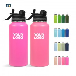 Custom 18oz 24oz 32oz 40oz 64oz double wall vacuum flask insulated stainless steel sport water bottle water