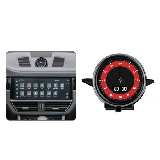 Junsun Car Dashboard Stopwatch Decoration Clock Compass Modification Accessories For Porsche Cayenne 2018-2023 Center Electronic