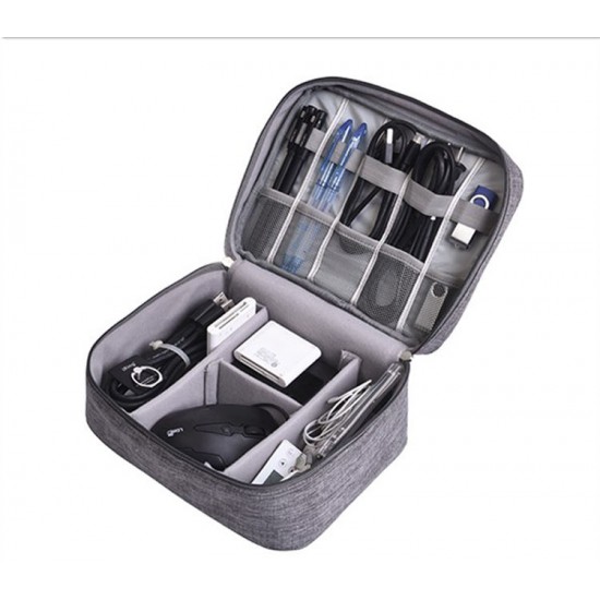 Double Layers Travel Data cable Organizer Electronics Accessories Carry Bag Oxford Digital Storage Bags