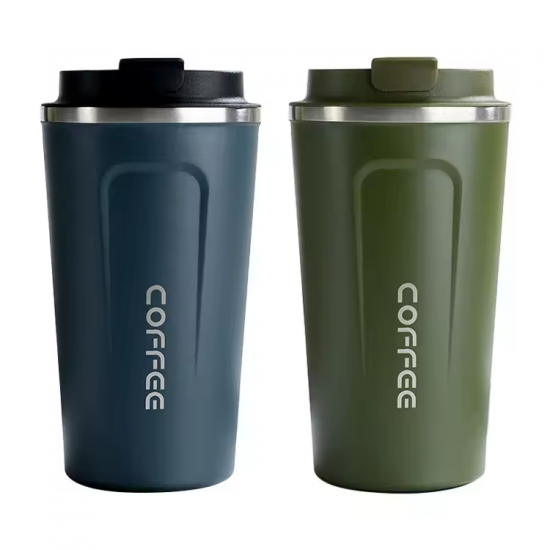 Custom logo 380ml 510ml reusable stainless steel coffee cups Double wall insulated camping travel mug coffee mug