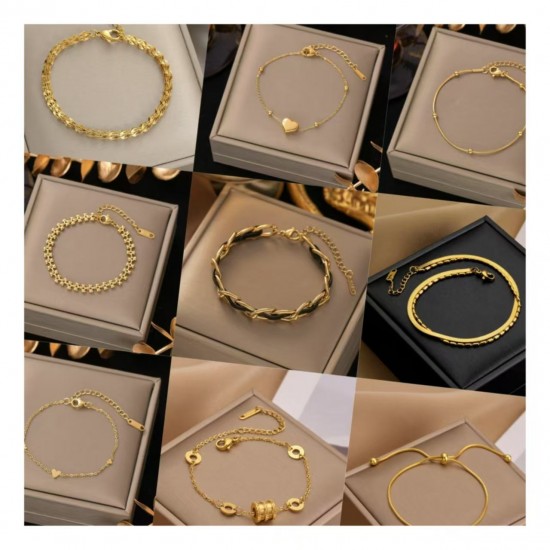 Stainless steel jewelry wholesale 18 gold plated female personality stainless steel bracelet Snake bones women's accessories