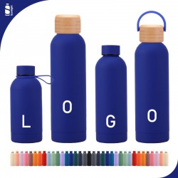 Customized Printed Water Bottle Klein Blue Thermos Vacuum Flask Drinking Bottle Stainless Steel Gym Bottle For Corporate Gifts