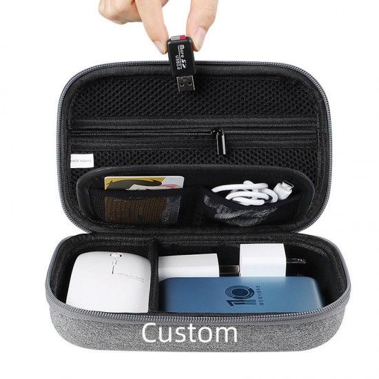 Wholesale EVA Digital Gadget Data Case Multifunctional Electronics Accessories Organizer Cable Earphone Storage Bag