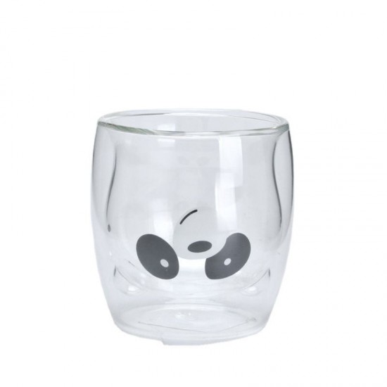 Hot Sale Borosilicate Double Wall Glass Cup with Animal design for Coffee or Tea