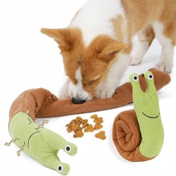 Pet Snuffle Toy Snail Bark Phonation Store Up Food Roll-Up Collapsible Serpentine Pet Cats And Dogs Snuffle Toy