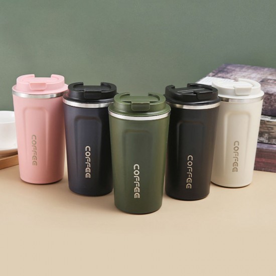 Wholesale Travel Outdoor Gift Simple Double Wall Leak-proof Stainless Steel Portable Thermos Coffee Water Cup