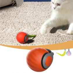 New Smart Funny Cat Toys Pet Play Chase And Hunt Game Self-Relief Rolling Silicone Tail Intelligent Cat Dog Ball Toy