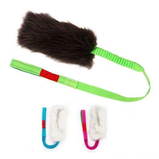 High Quality Tug Training Dog Chew Toy Plush Long Bungee Tug Dog Toy Mop Toy for Dogs with Bungee Flexible Handle