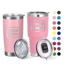 Wholesale 20oz 30oz Powder Coated Stainless Steel Double Wall Insulated Vacuum Coffee Mugs Car Tumblers Cups Travel Mugs