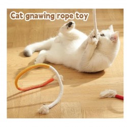 New cat tear-grinding rope toy catnip gall fruit for cats and dogs universal wear resistant bite cat toy