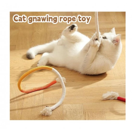 New cat tear-grinding rope toy catnip gall fruit for cats and dogs universal wear resistant bite cat toy