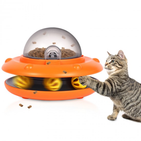 Perfect USB Recharge Cat Teasing Toy motion-activated Smart Pet food Rewards Toy Interactive Toy feeder for Dogs Cats